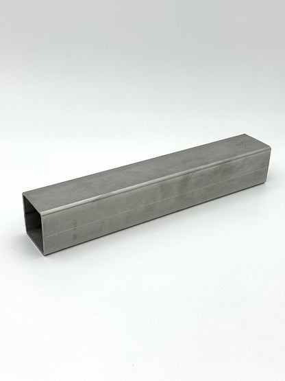 1.75" x 1.75" x 11GA stainless steel tube on a white background