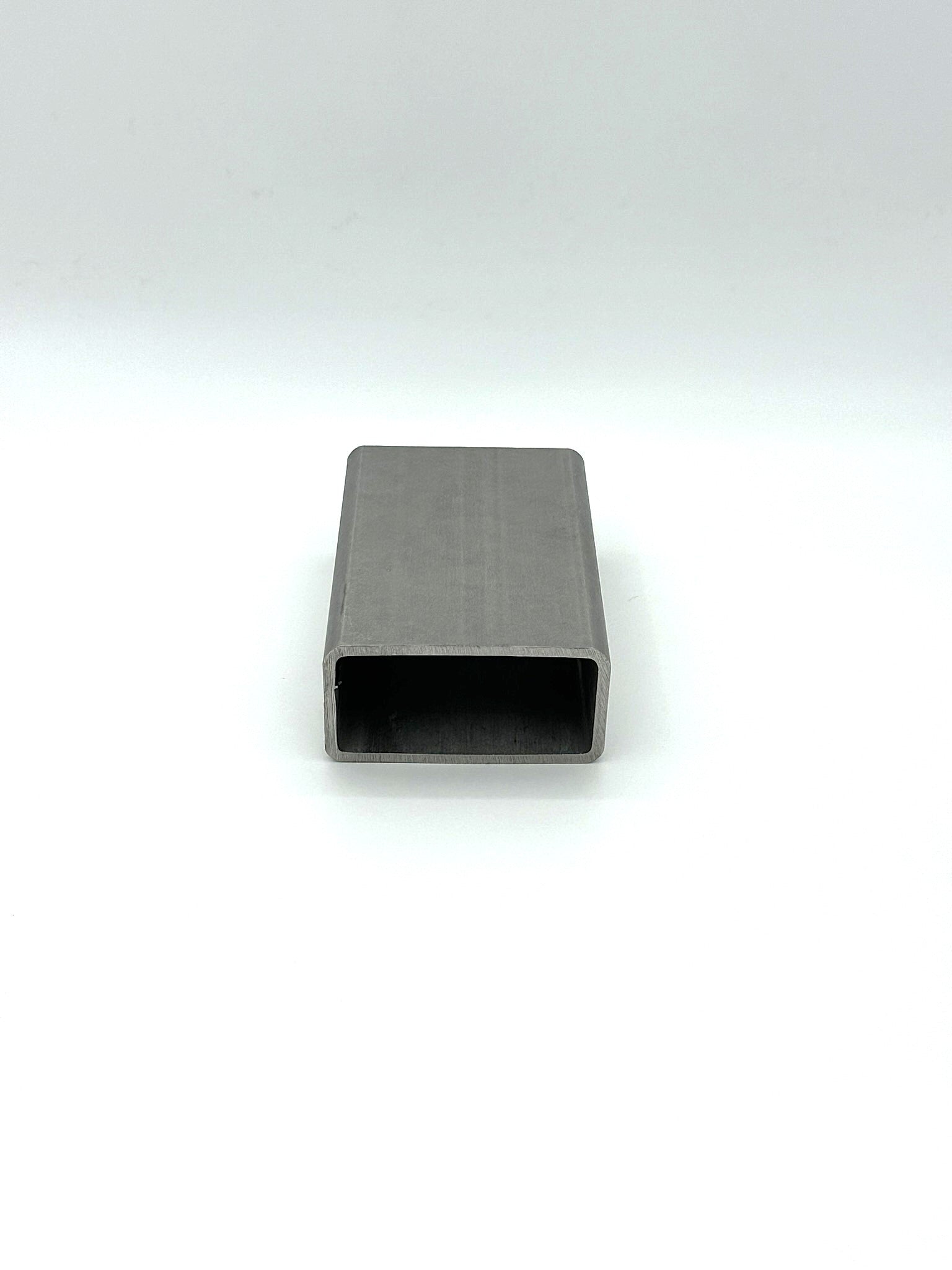 2" x 4" x 7GA stainless steel tube on a white background