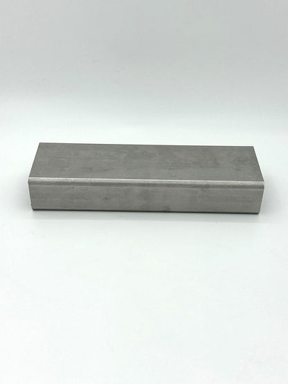 2" x 4" x 7GA stainless steel tube on a white background