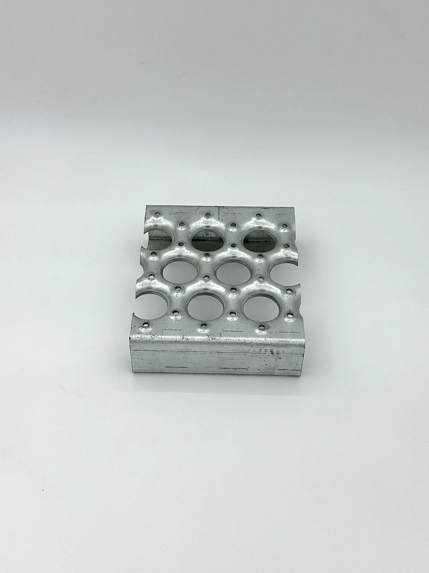 galvanized grip strut grating ladder material on a white background