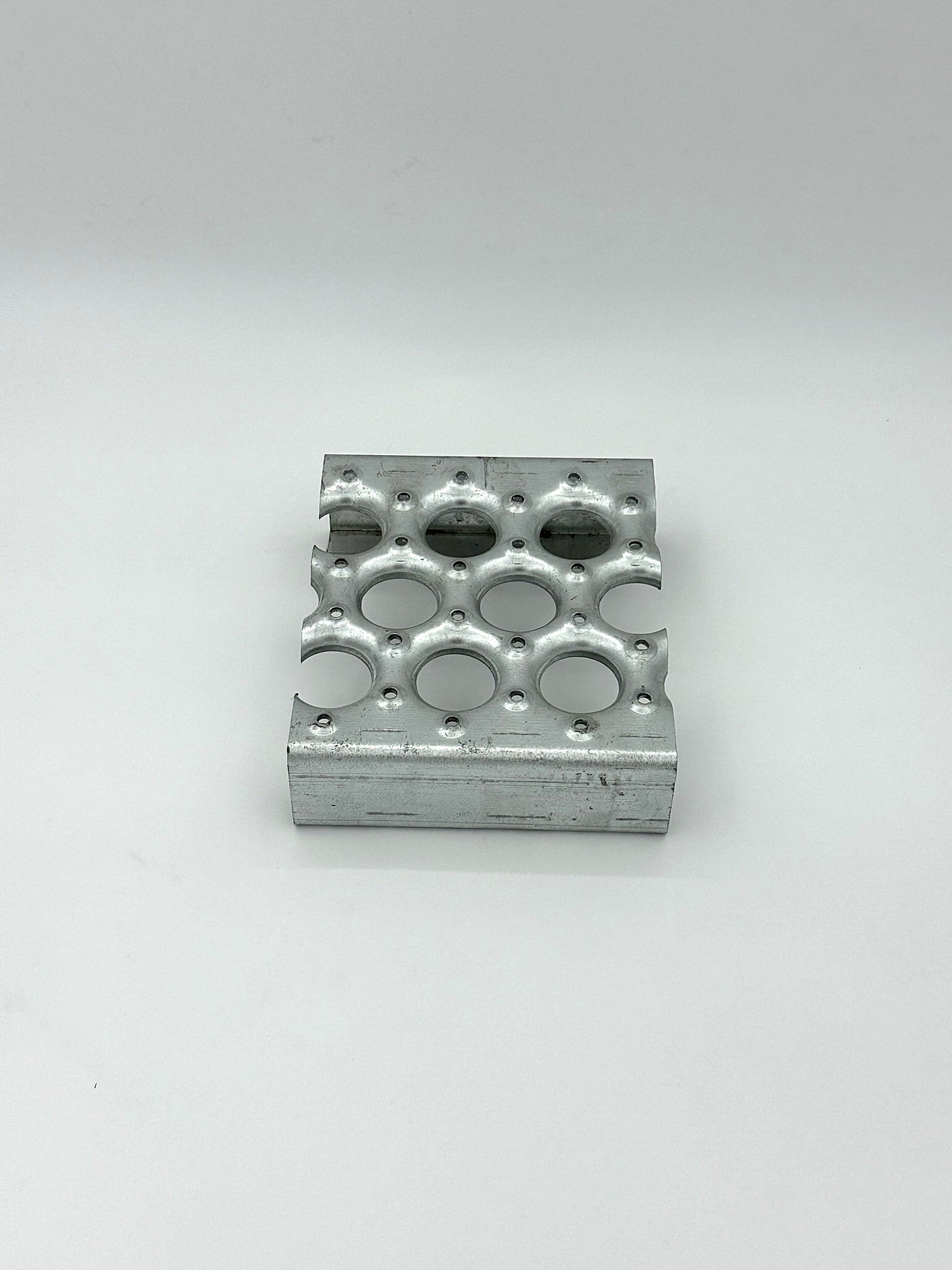 galvanized grip strut grating ladder material on a white background