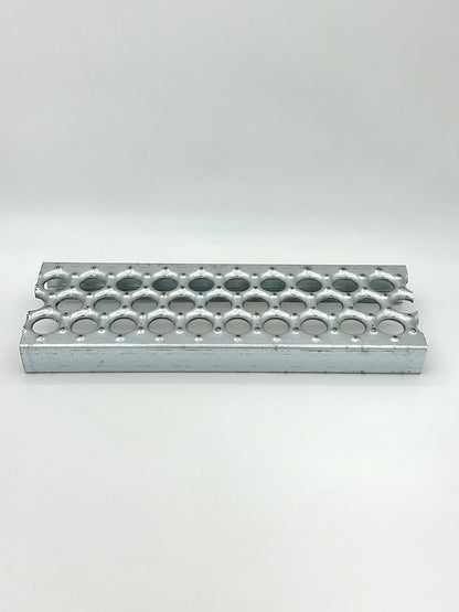 galvanized grip strut grating ladder material on a white background