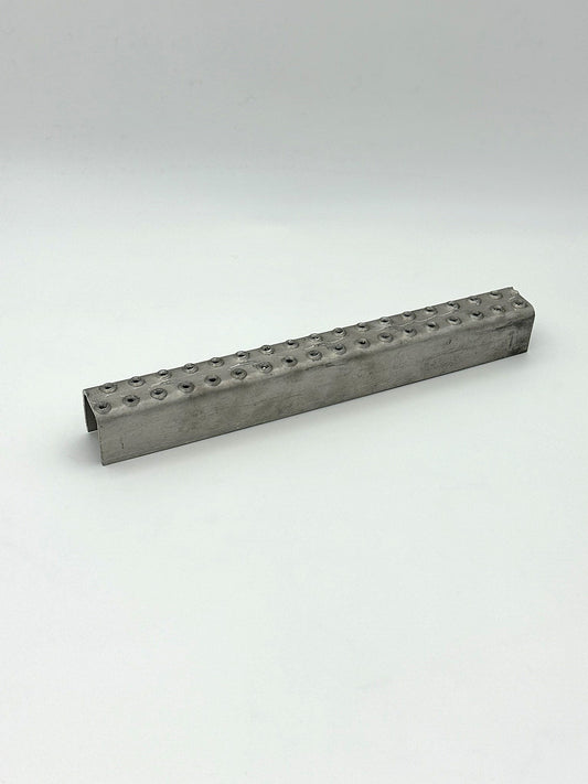 ladder rung material with two rows of anti-slip extrusions