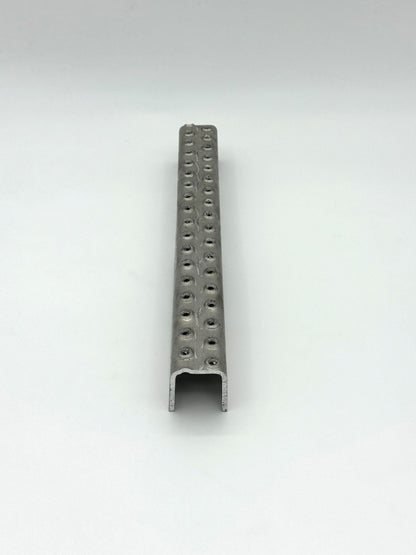 ladder rung material with two rows of anti-slip extrusions