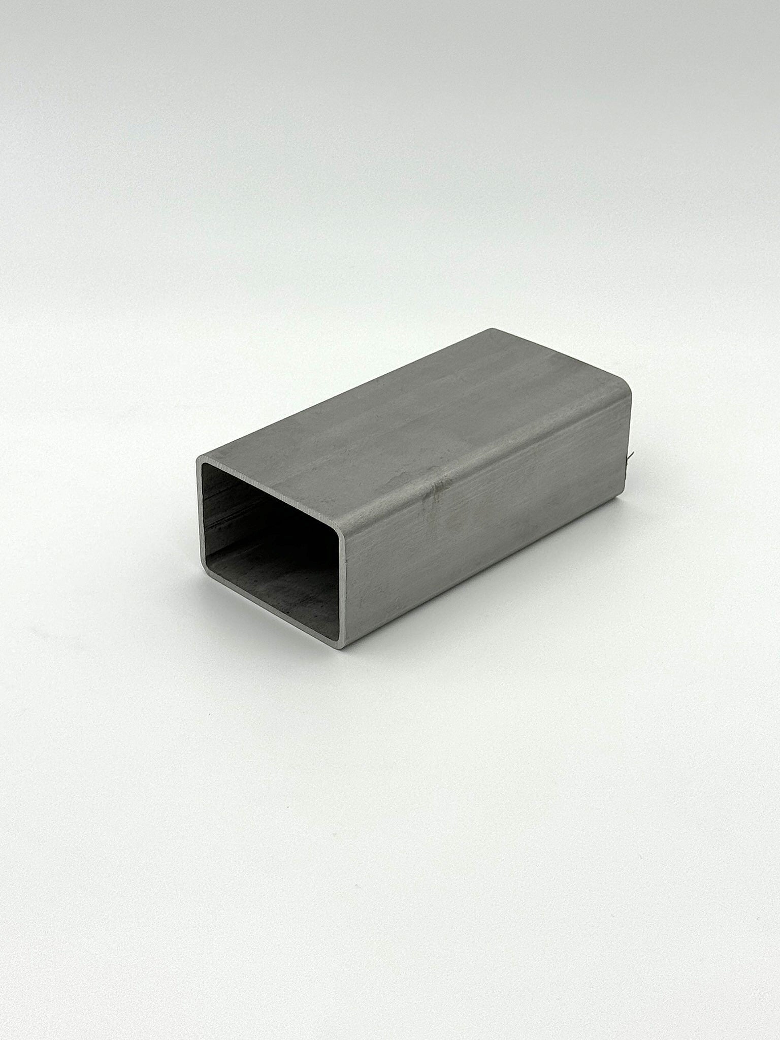 2" x 3" stainless steel tube on a white background