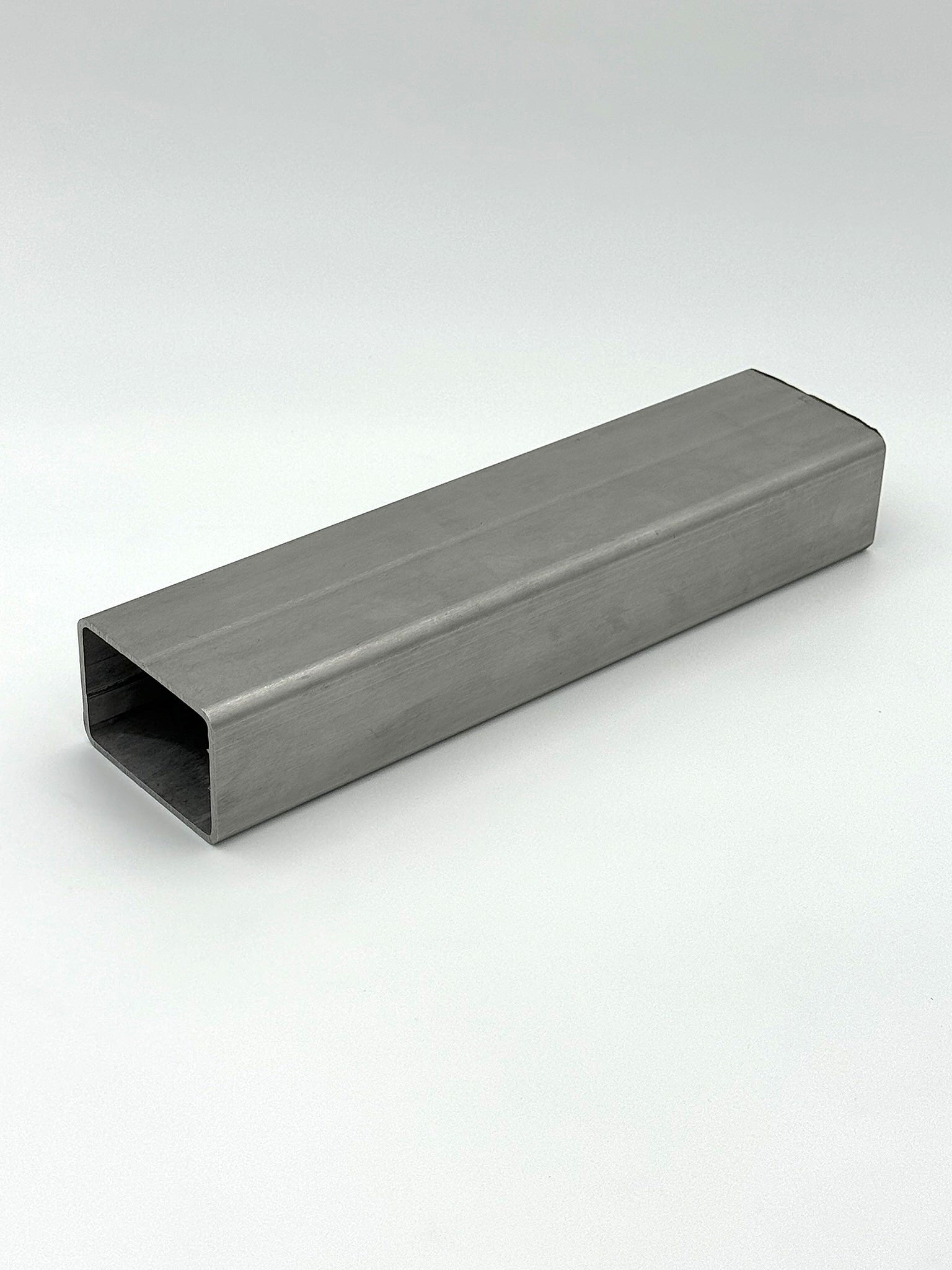 2" x 3" stainless steel tube on a white background