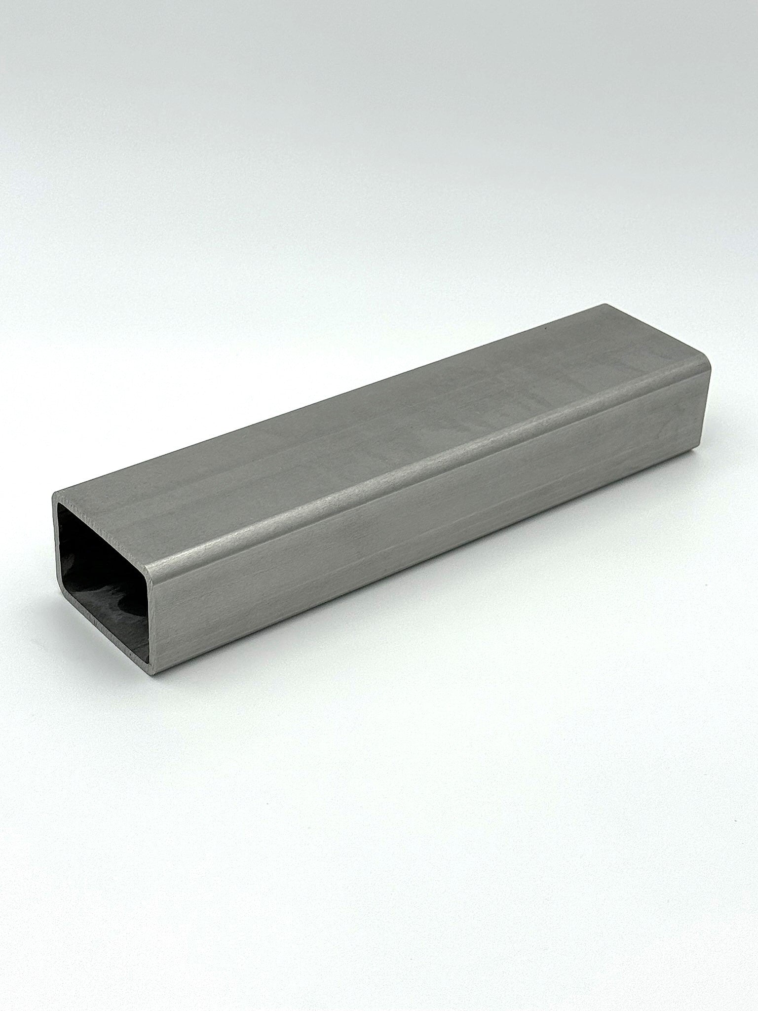 2" x 3" x 7GA stainless steel tube on a white background