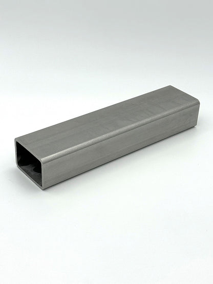 2" x 3" x 7GA stainless steel tube on a white background